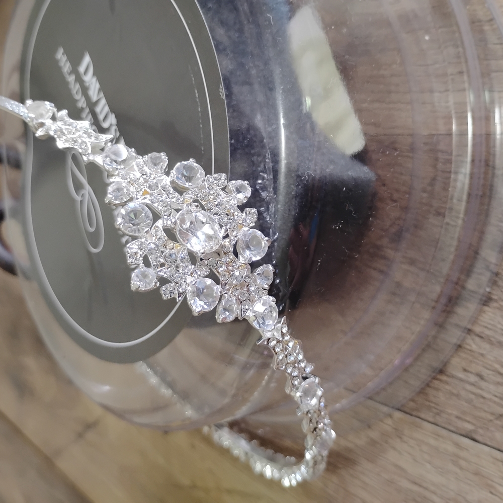 David's Bridal Silver Rhinestone Headpiece